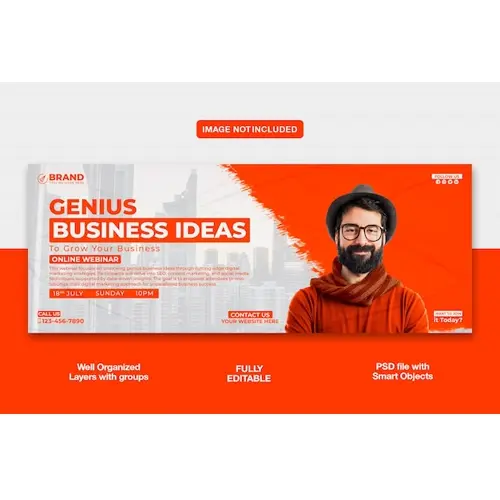Digital Marketing Facebook cover banner or corporate template