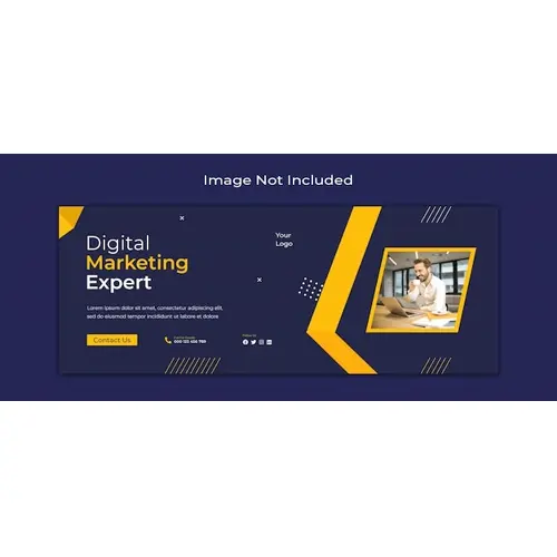 Digital marketing facebook cover banner or email signature template