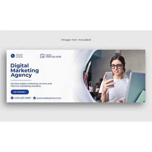 Digital marketing facebook cover banner template