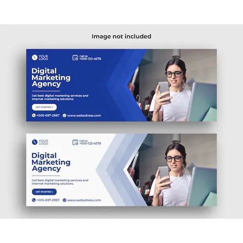 Digital marketing facebook cover banner template