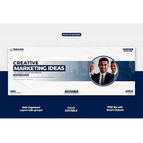 Digital marketing Facebook cover banner template