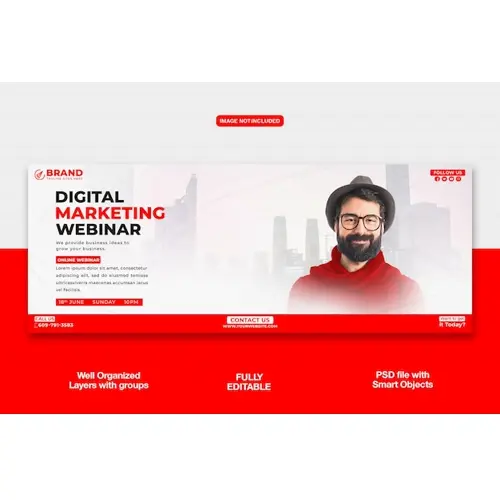 Digital marketing Facebook cover banner template