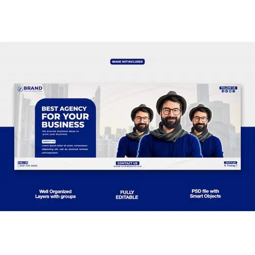 Digital marketing Facebook cover banner template