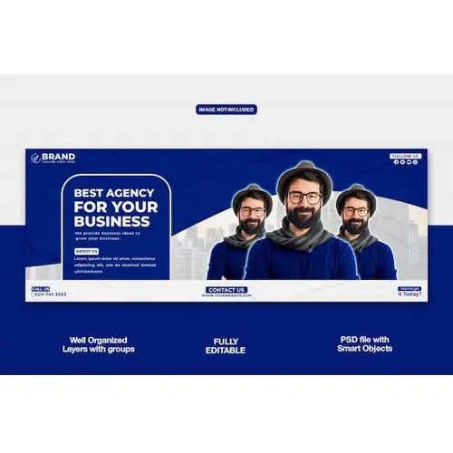 Digital marketing Facebook cover banner template