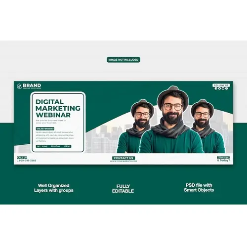 Digital marketing Facebook cover banner template