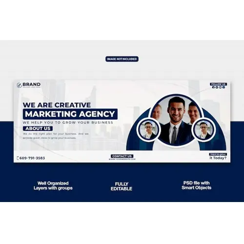 Digital Marketing Facebook Cover Banner Template