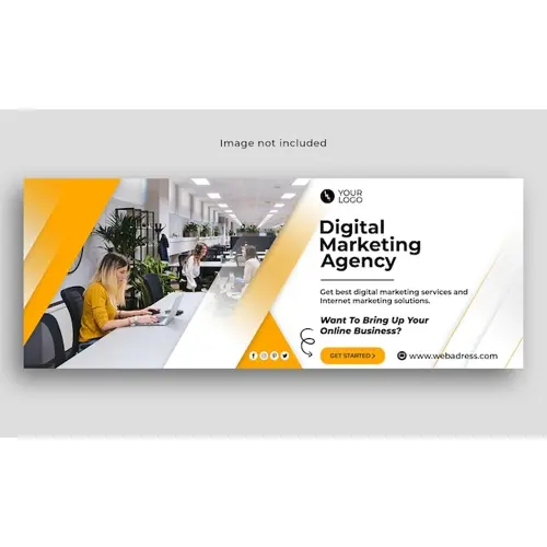 Digital marketing facebook cover or corporate social media banner template for business