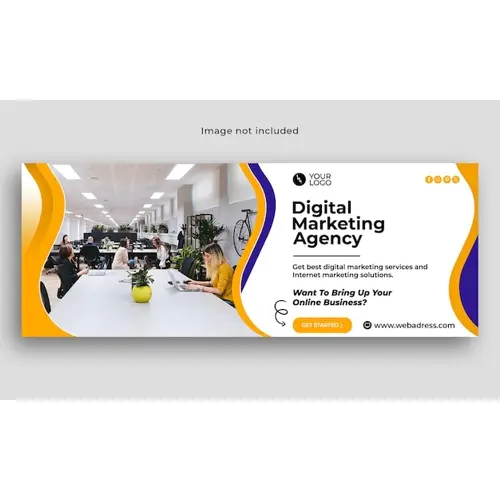 Digital marketing facebook cover or corporate social media banner template for business