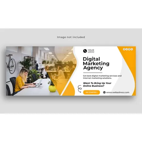 Digital marketing facebook cover or corporate social media banner template for business