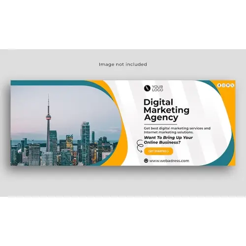 Digital marketing facebook cover or corporate social media banner template for business