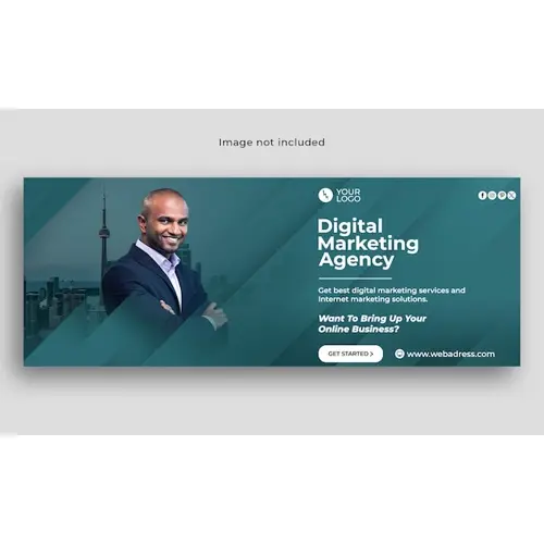 Digital marketing facebook cover or corporate social media banner template for business