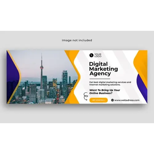 Digital marketing facebook cover or corporate social media banner template for business