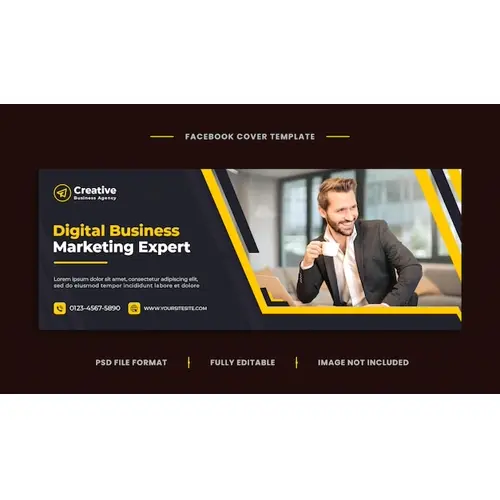 Digital marketing facebook cover and corporate web banner template