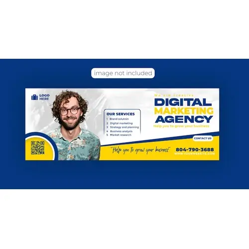 Digital marketing facebook cover design template