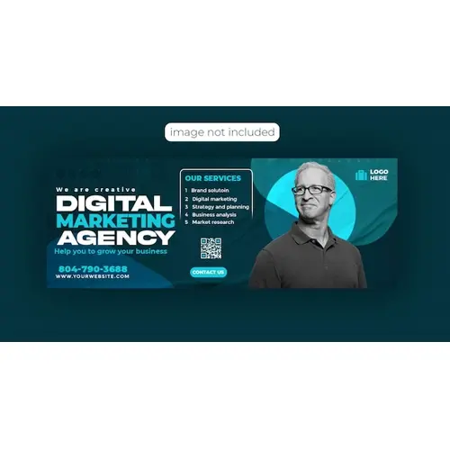 Digital marketing facebook cover design template