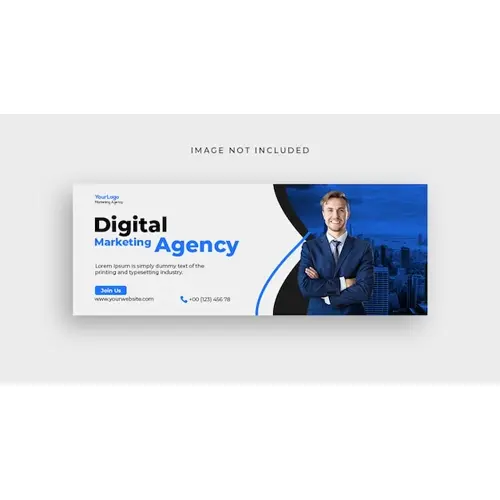 Digital marketing facebook cover design template