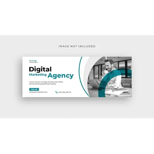 Digital marketing facebook cover design template