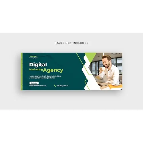 Digital marketing facebook cover design template
