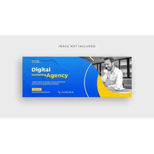 Digital marketing facebook cover design template