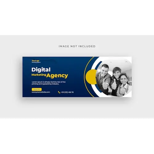 Digital marketing facebook cover design template