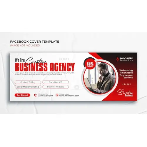 Digital marketing facebook cover page and corporate business web banner template