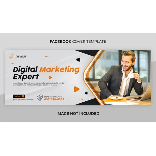 Digital marketing facebook cover page templat