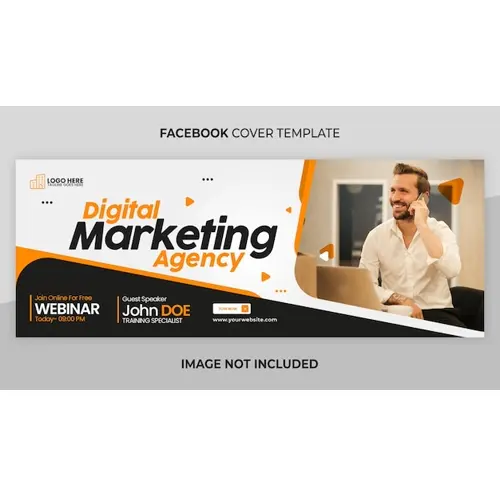 Digital marketing facebook cover page templat