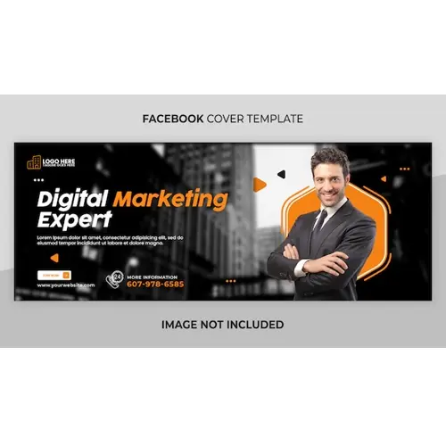Digital marketing facebook cover page templat