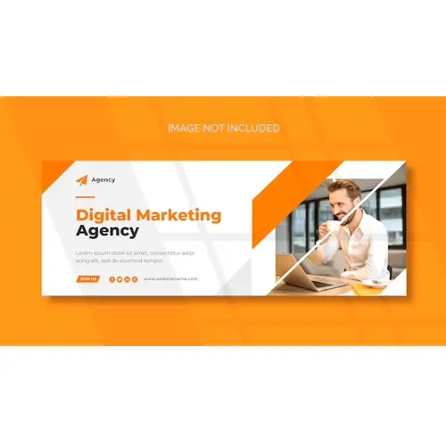 Digital marketing Facebook cover page template