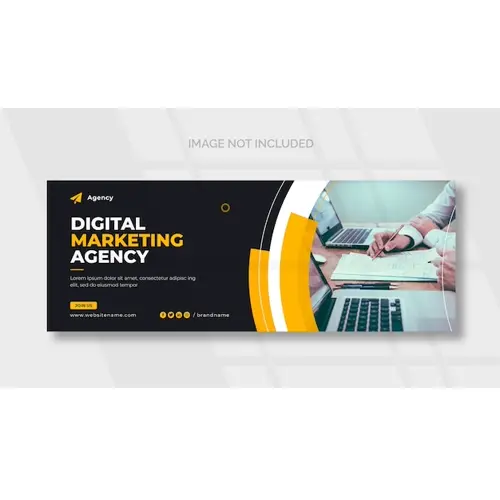 Digital marketing Facebook cover page template
