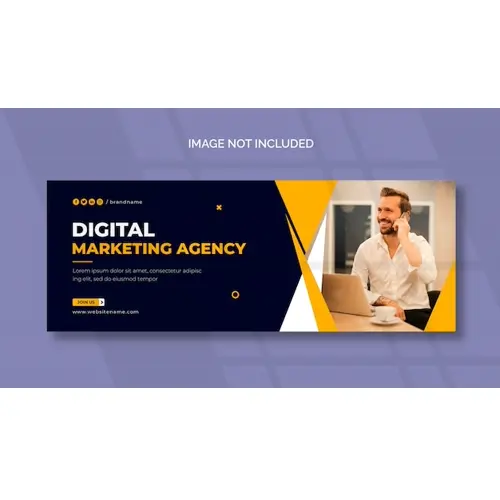 Digital marketing Facebook cover page template