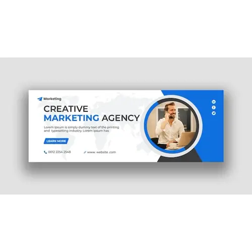 Digital marketing facebook cover page template