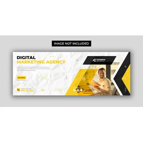 Digital marketing facebook cover page and web business banner template