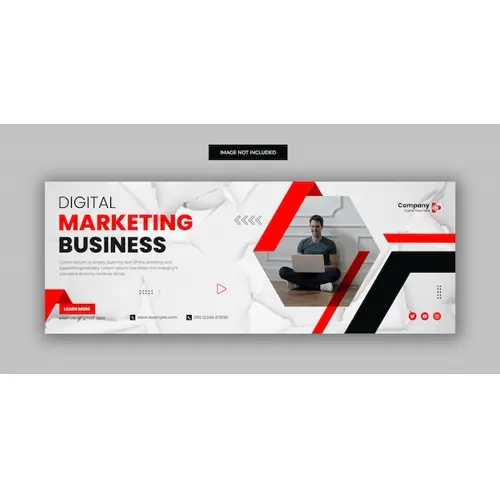 Digital marketing facebook cover page and web business banner template