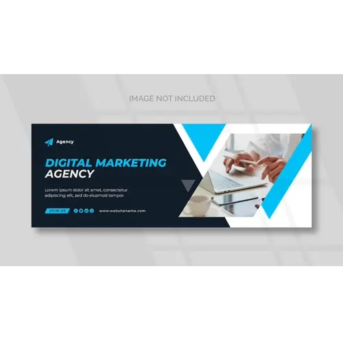 Digital marketing Facebook cover and panoramic banner template