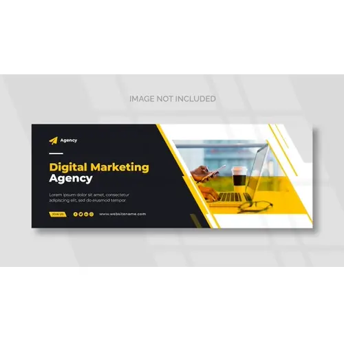 Digital marketing Facebook cover and panoramic banner template