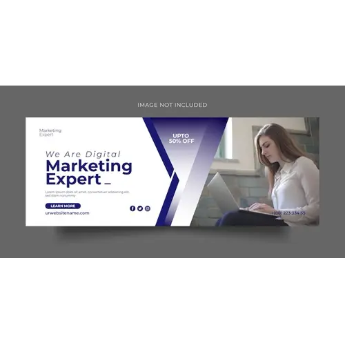 Digital marketing Facebook cover and social media banner template