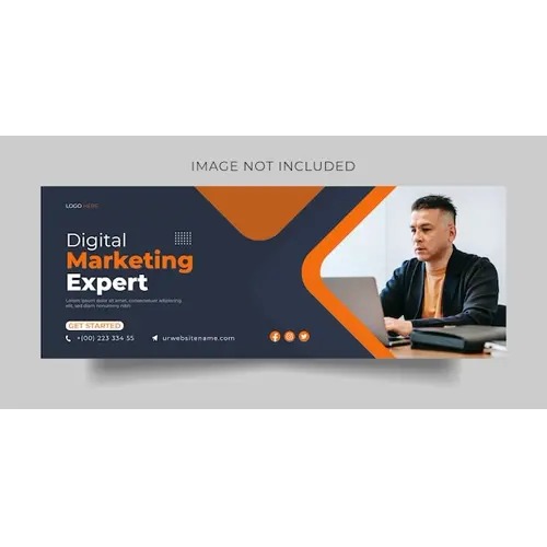 Digital marketing Facebook cover and social media banner template