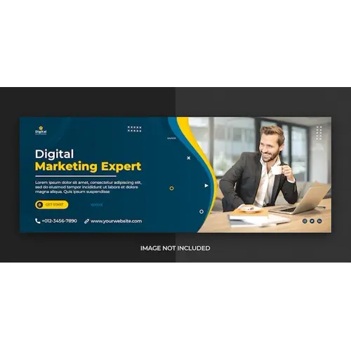 Digital marketing facebook cover social media post banner template