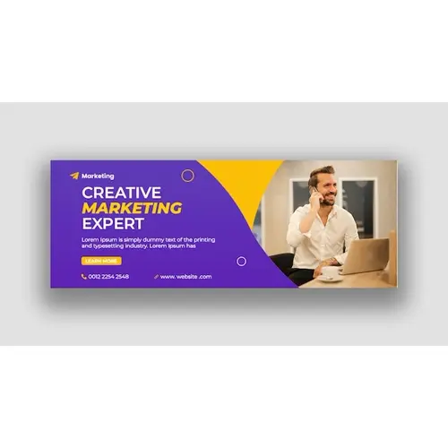 Digital marketing facebook cover template