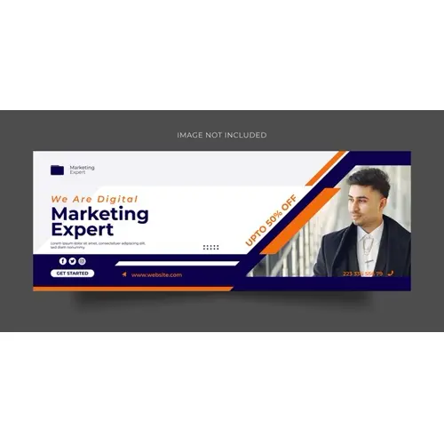 Digital marketing Facebook cover web banner or social media banner template