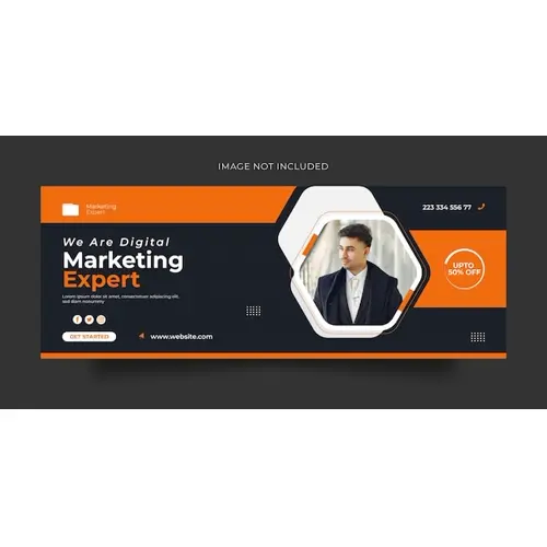 Digital marketing Facebook cover web banner or social media banner template