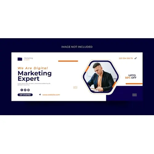 Digital marketing Facebook cover web banner or social media banner template