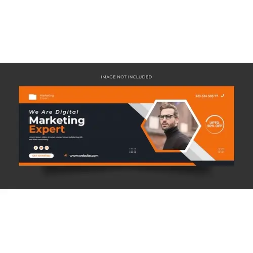 Digital marketing Facebook cover web banner or social media banner template
