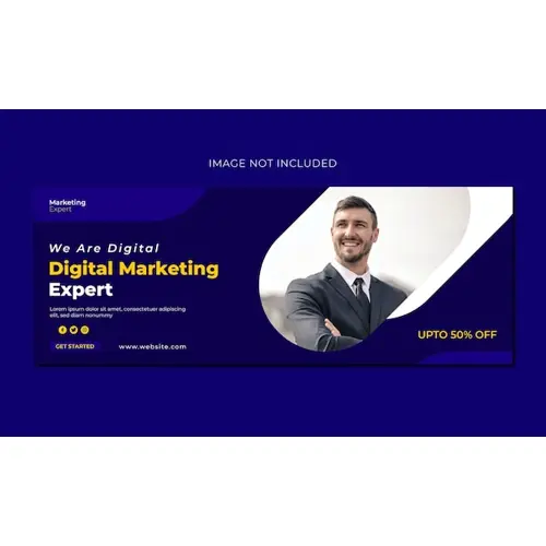 Digital marketing Facebook cover web banner or social media banner template
