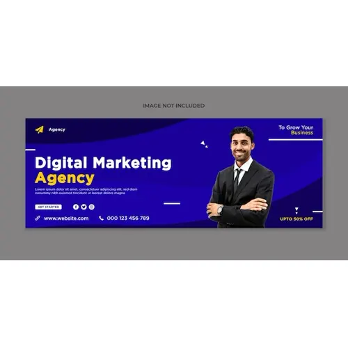 Digital marketing Facebook cover web banner or social media banner template