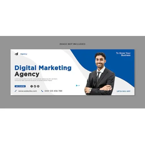 Digital marketing Facebook cover web banner or social media banner template