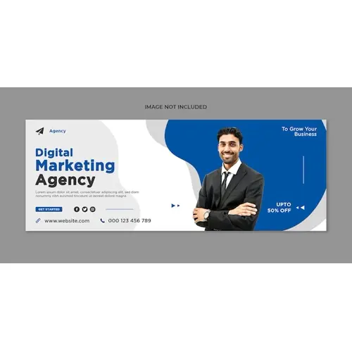 Digital marketing Facebook cover web banner or social media banner template