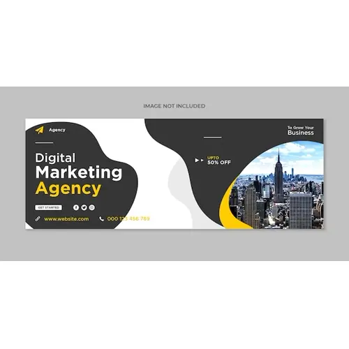 Digital marketing Facebook cover web banner or social media banner template