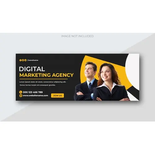Digital marketing facebook cover and web banner template